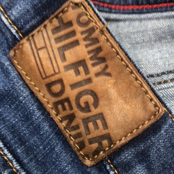 VINTAGE MENS TOMMY HILFIGER SLIM STRAIGHT JEANS 33x32 🇺🇸 - Picture 4 of 12